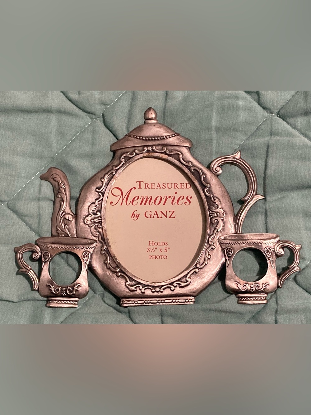 Unique Victorian style, silver, teapot, picture frame